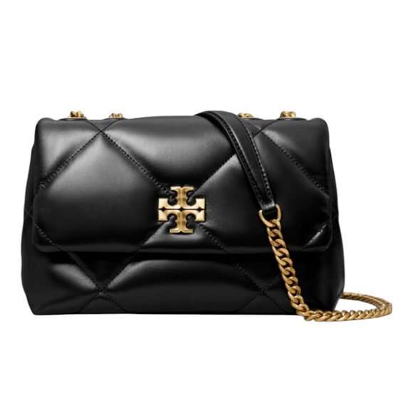 Tory Burch Handbags - NWT-Tory Burch - Kira Diamond Quilt Convertible Shoulder Bag, Black, SMALL